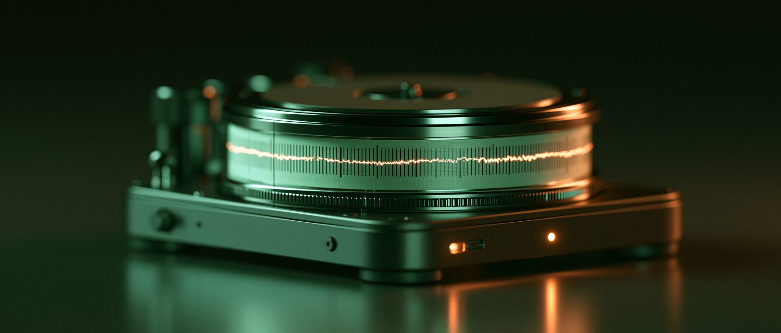 Market Perception, an instrument photographed in the dark