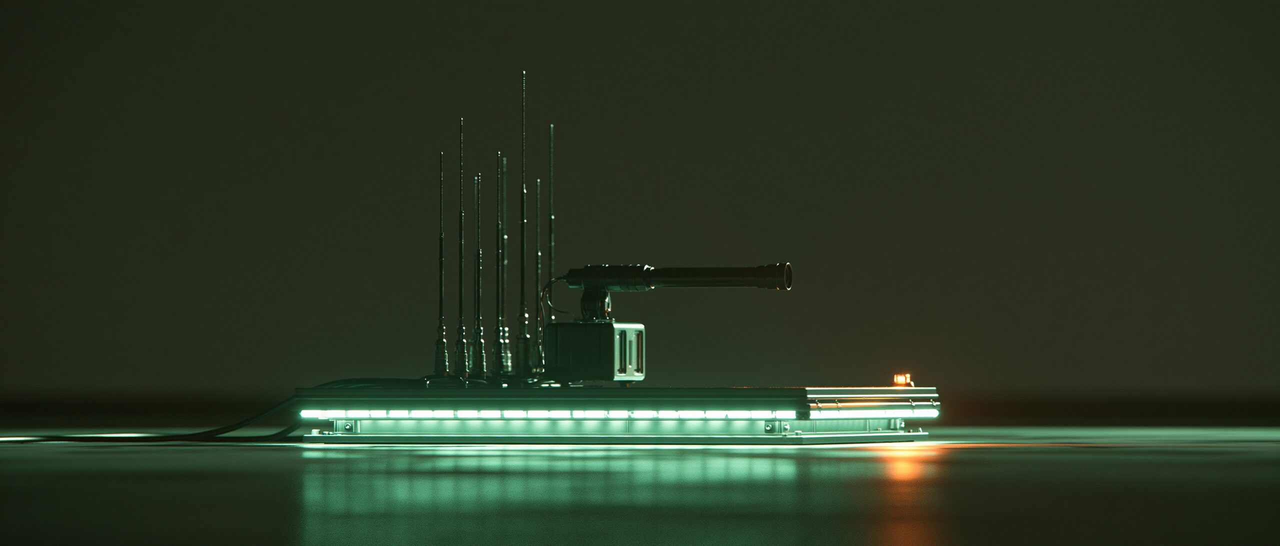 Observatory, an instrument photographed in the dark
