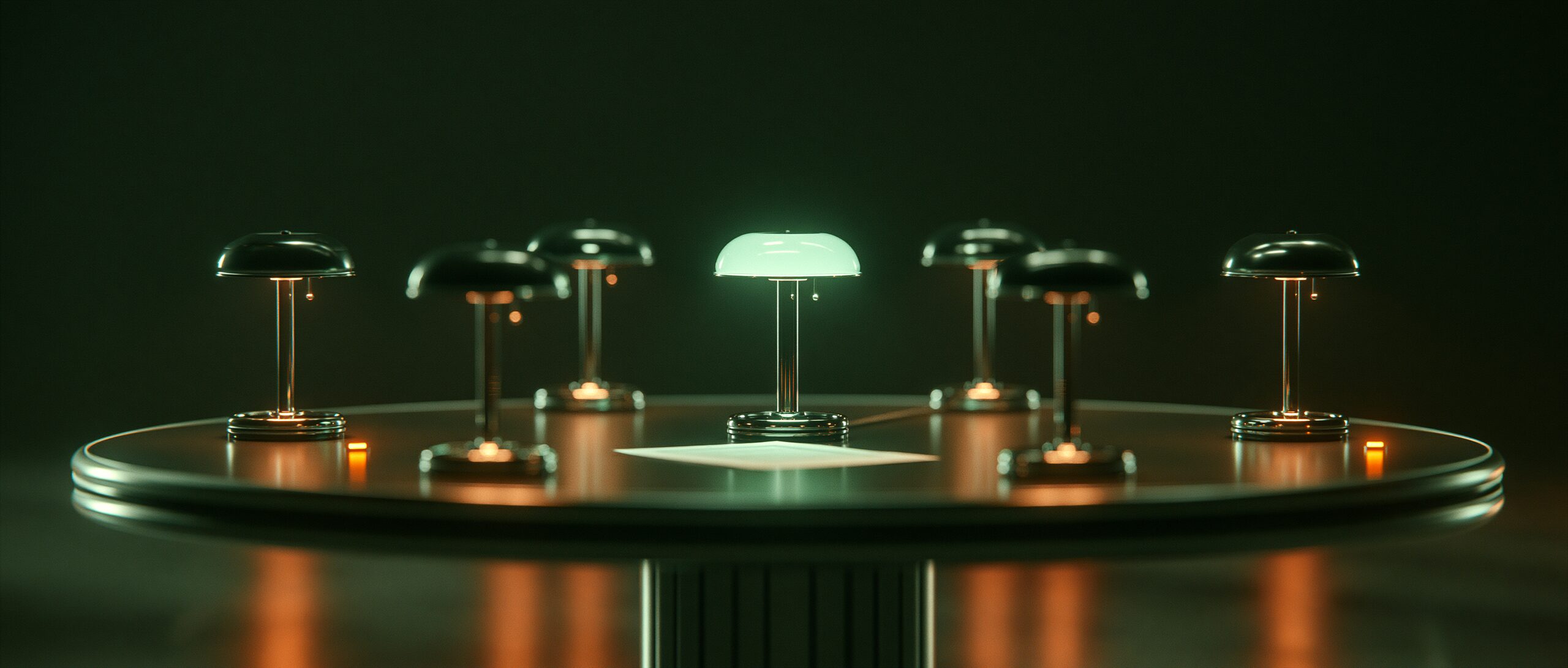 Simulation, an instrument photographed in the dark